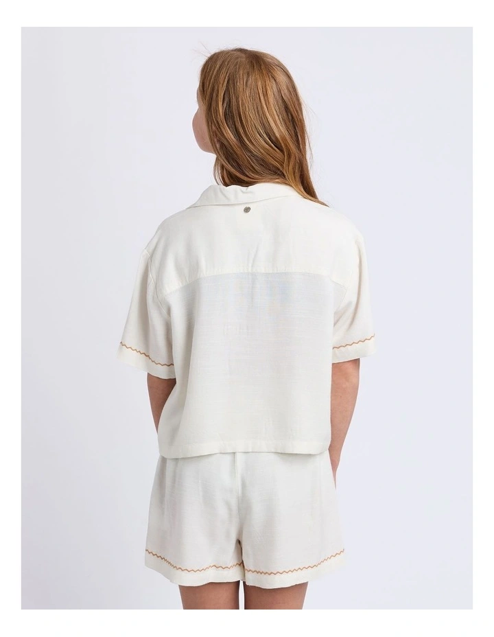 Sunrays Shirt (8 - 16 Years) in Vintage White image 4