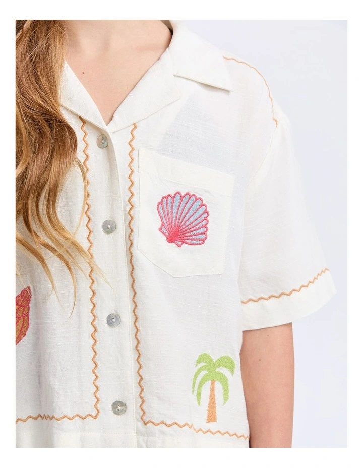 Sunrays Shirt (8 - 16 Years) in Vintage White image 6