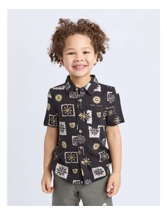 Sun Shirt (3-7 Years) in Black