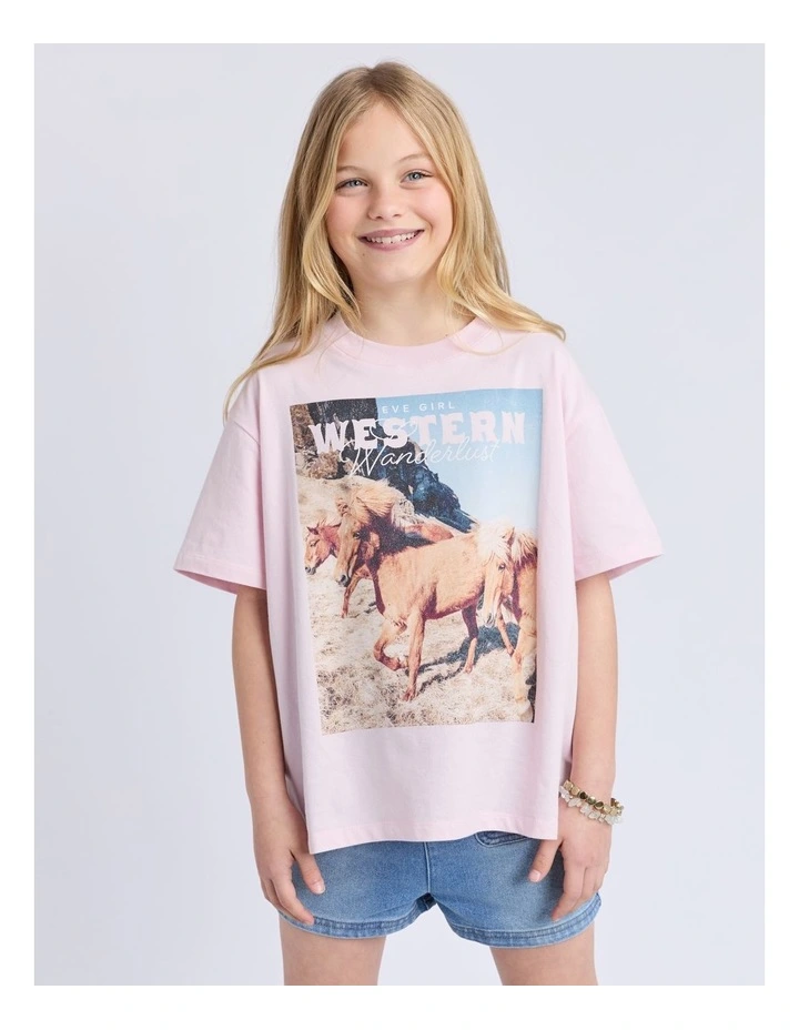 Western Tee (8 - 16 Years) in Pink image 1