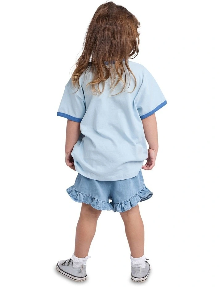 Rodeo Ringer Tee (3-7 Years) in Light Blue image 4