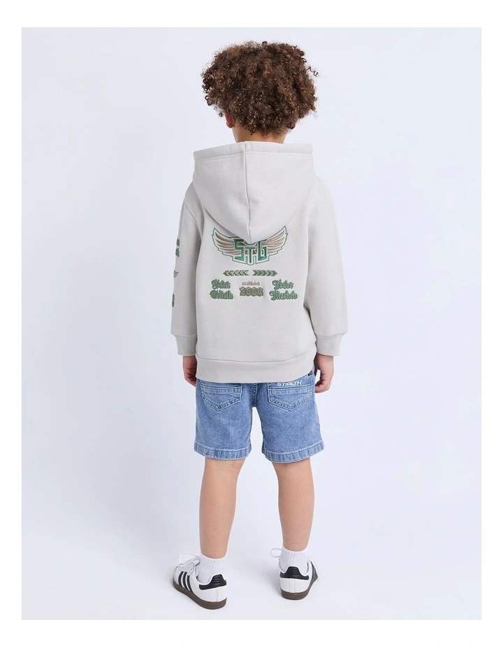 Wings Hoodie (3-7 Years) in Grey image 2