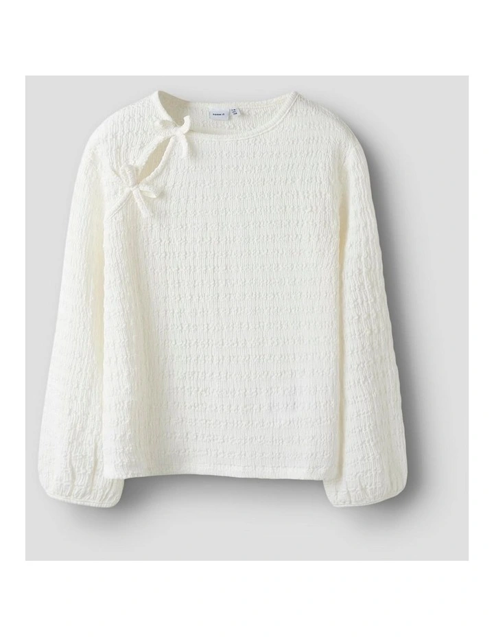 Belindo Bow Top in White image 1