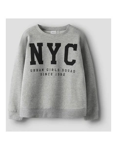 Belisso Relaxed Cotton Sweatshirt in Grey