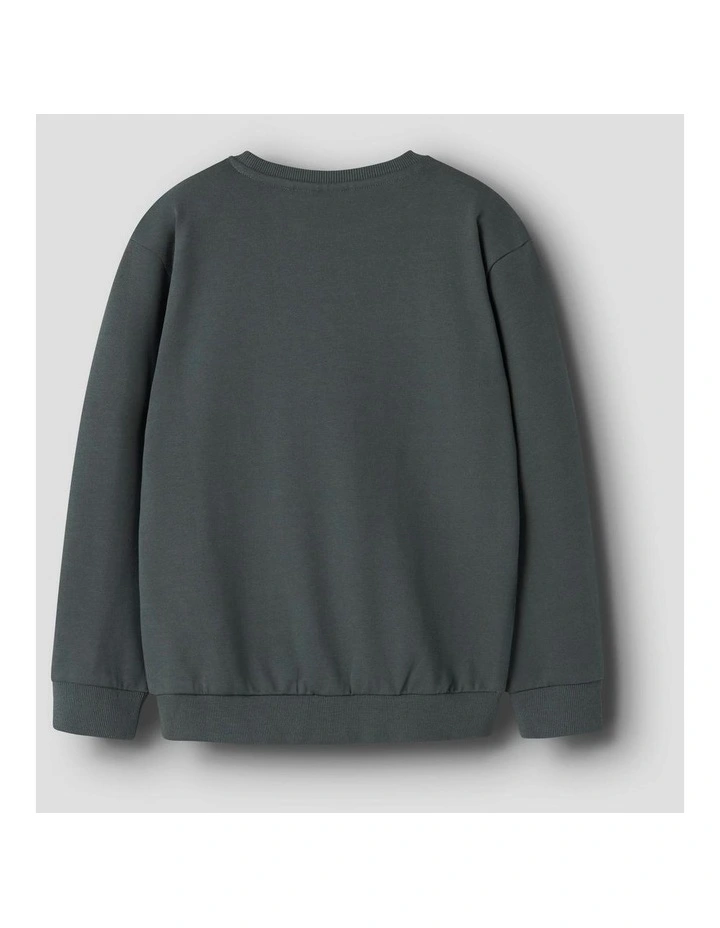 Byron Printed Sweatshirt in Green image 2