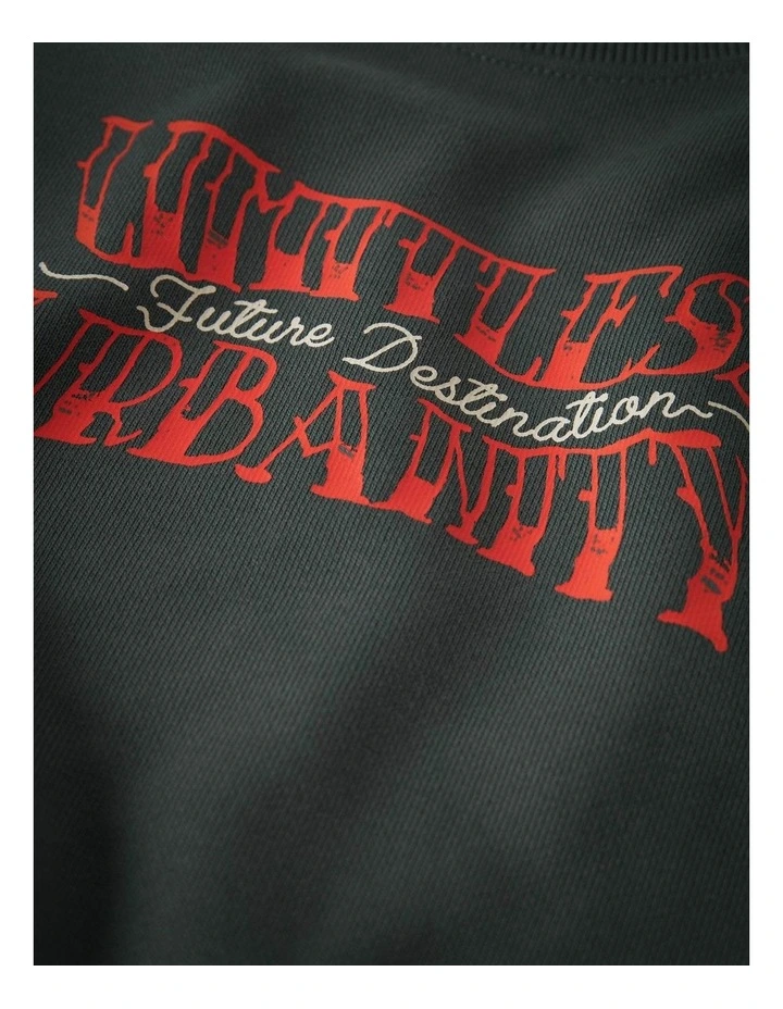 Byron Printed Sweatshirt in Grey image 3