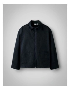 Ruding Zip Overshirt in Navy