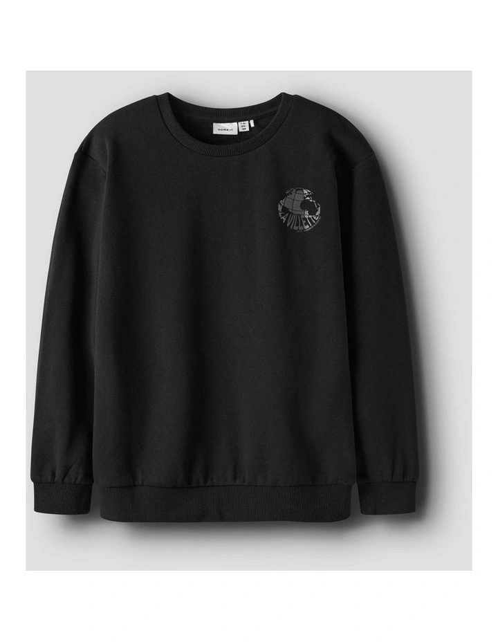 Randall Printed Sweatshirt in Black image 1