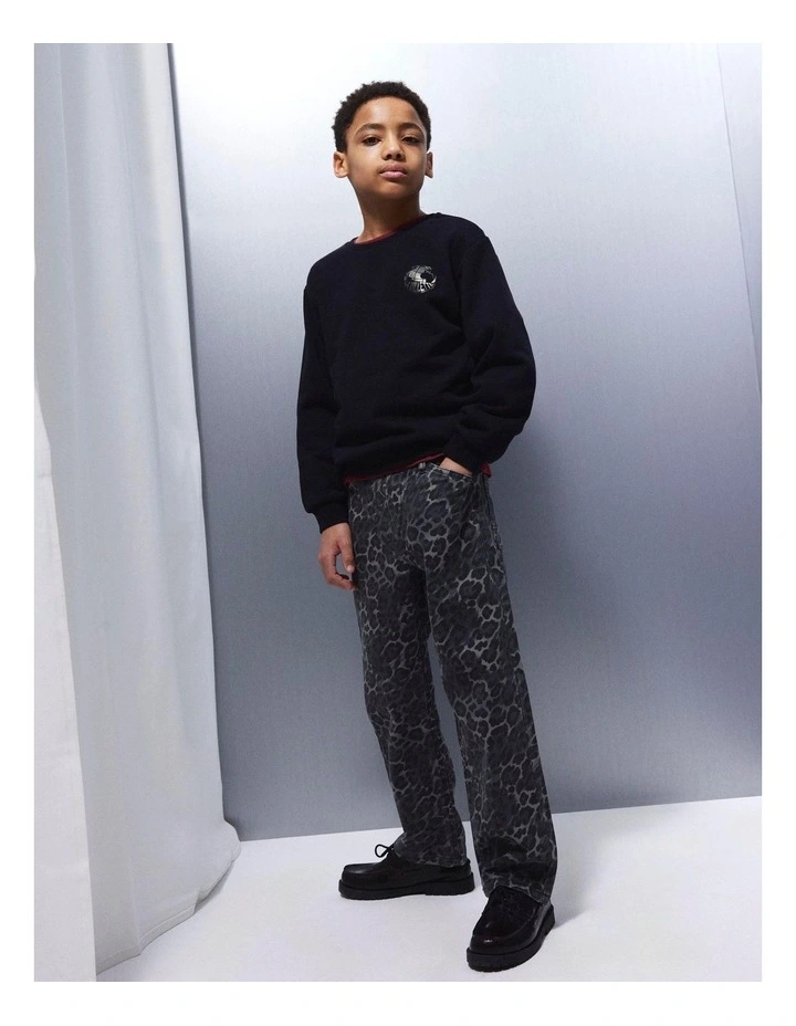 Randall Printed Sweatshirt in Black image 2