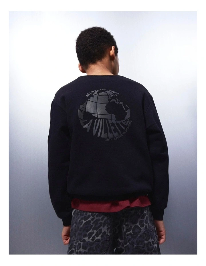 Randall Printed Sweatshirt in Black image 3