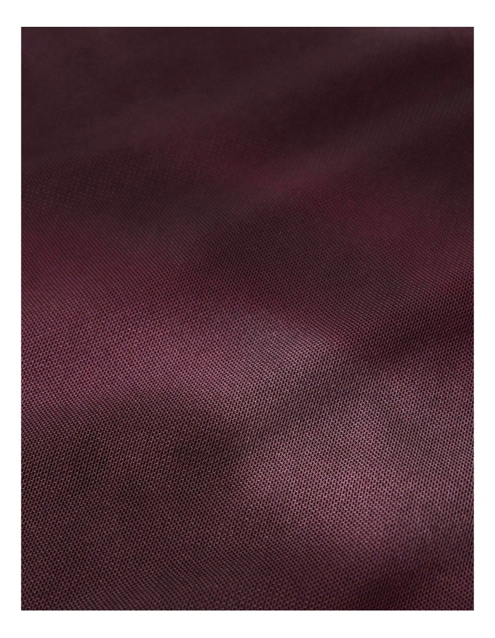 Ropea Slim Mesh Top in Burgundy image 3