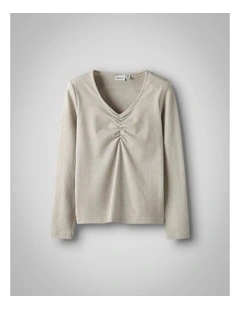 Sabi Long Sleeve Top in Beige
