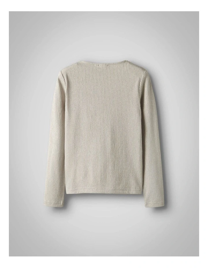 Sabi Long Sleeve Top in Beige image 2