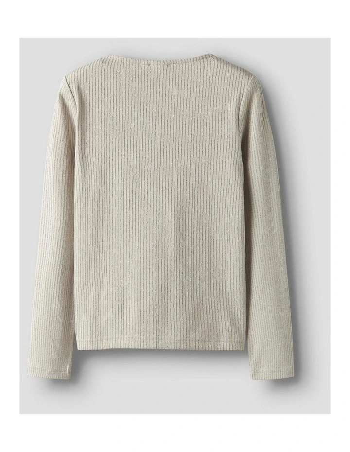 Sabi Long Sleeve Top in Beige image 2