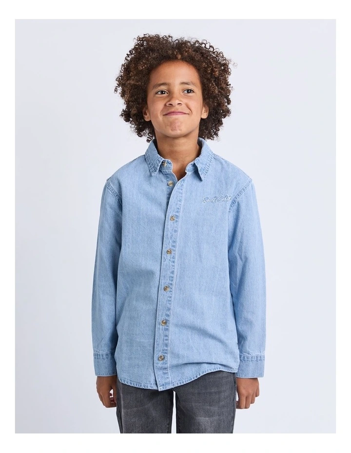 Prize Script Shirt (8-16 Years) in Blue image 1