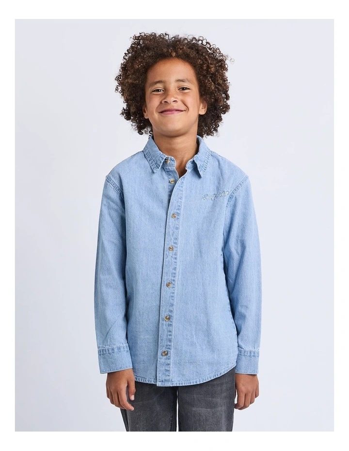 Prize Script Shirt (8-16 Years) in Blue image 4