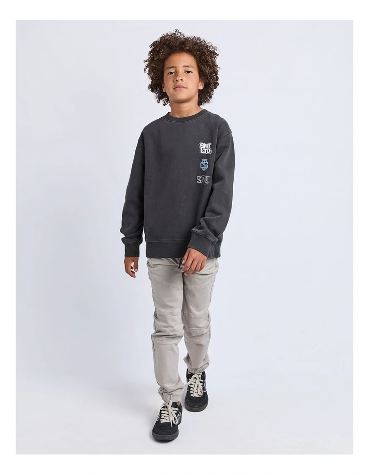 Road Trip Crew Jumper (8-16 Years) in Grey image 3