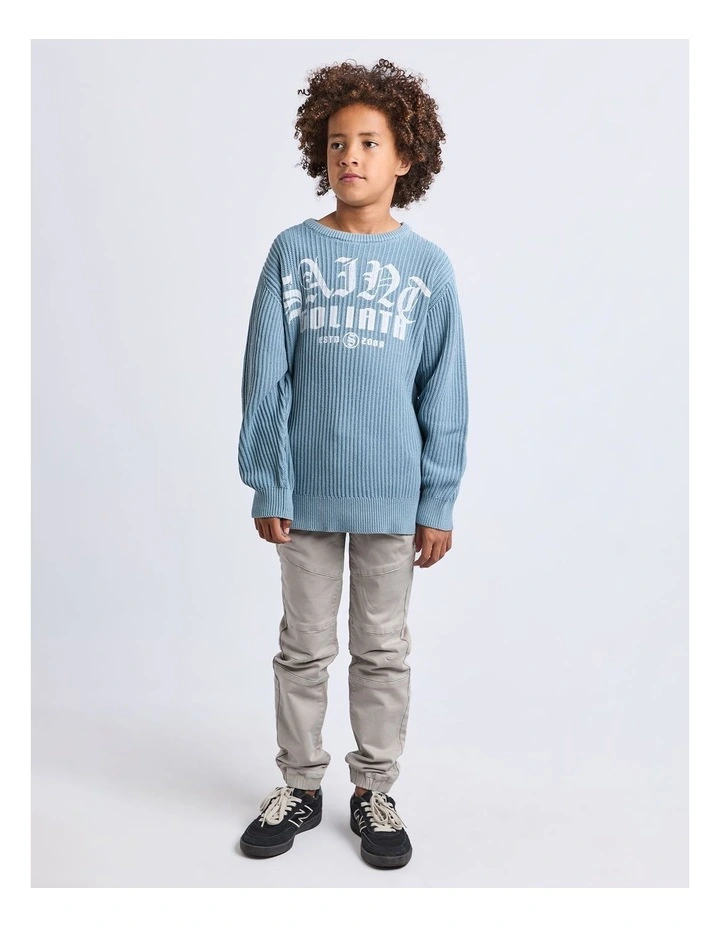 Overlay Crew Knitwear (8-16 Years) in Blue image 4