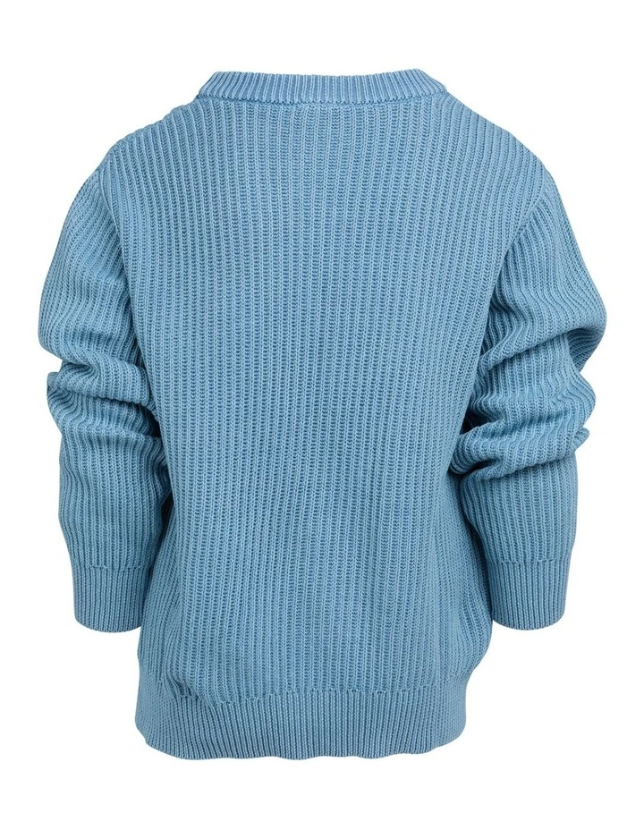 Overlay Crew Knitwear (8-16 Years) in Blue image 7