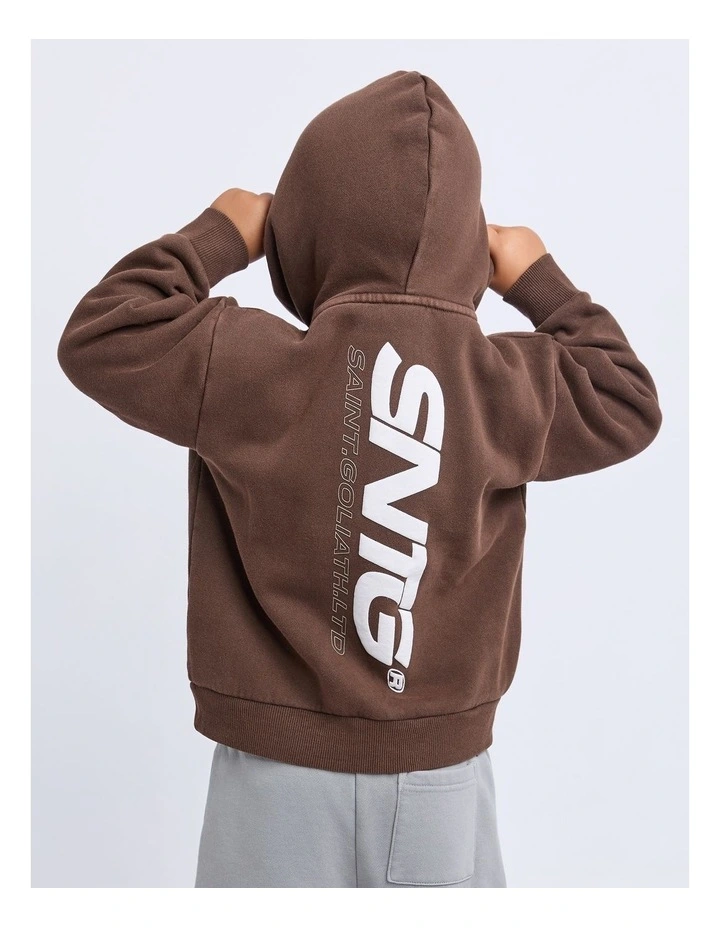 Challenger Hoodie (3-7 Years) in Brown image 2