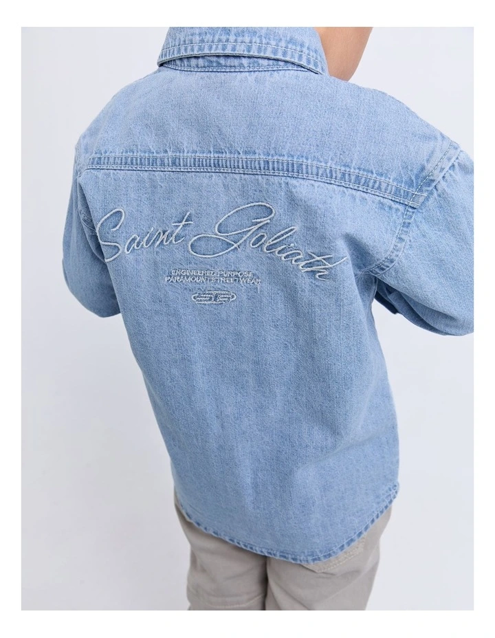 Prize Script Shirt (3-7 Years) in Blue image 4