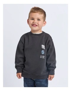 Road Trip Crew T- shirt (3-7 Years) in Black