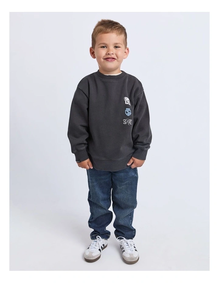 Road Trip Crew T- shirt (3-7 Years) in Black image 3