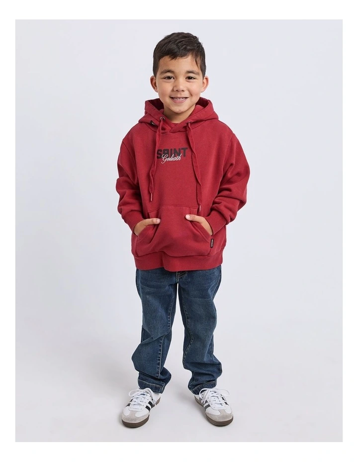 Upside Hoodie (3-7 Years) in Red image 3