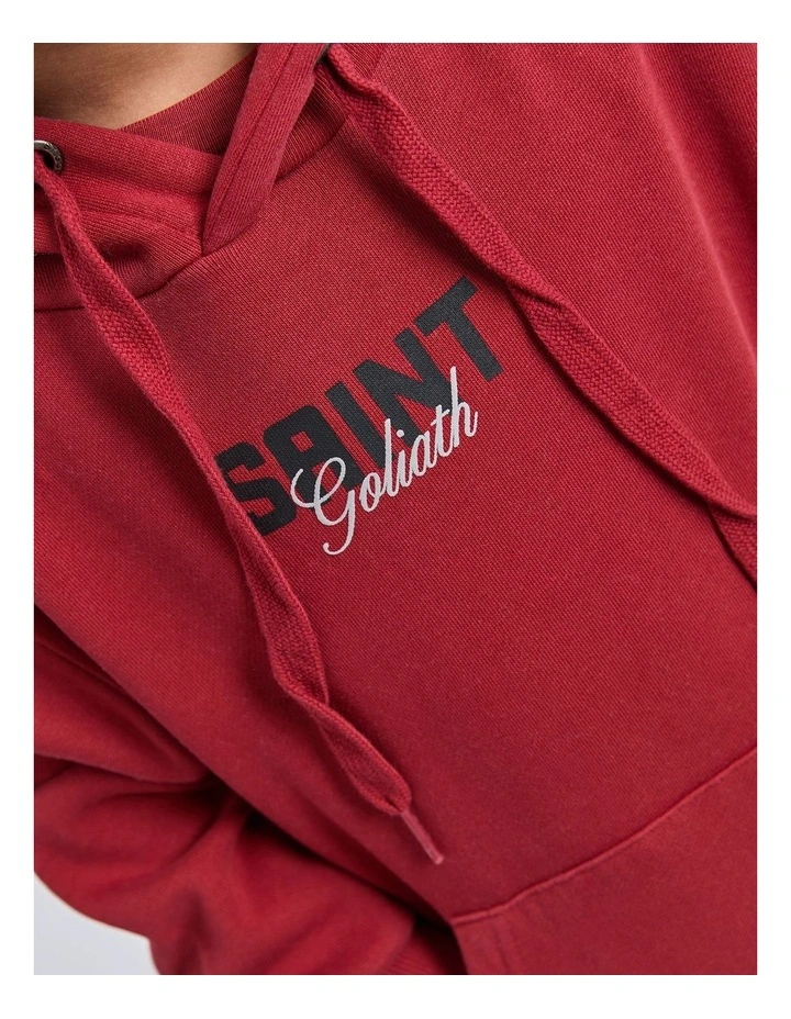 Upside Hoodie (3-7 Years) in Red image 4