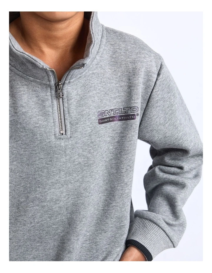 Team Half Zip Jumper (8-16 Years) in Grey image 5