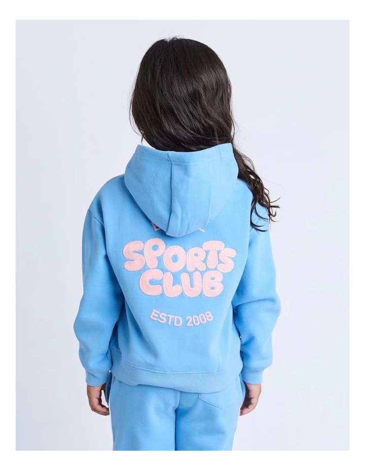 Sports Club Hoodie (3-7 Years) in Blue image 4