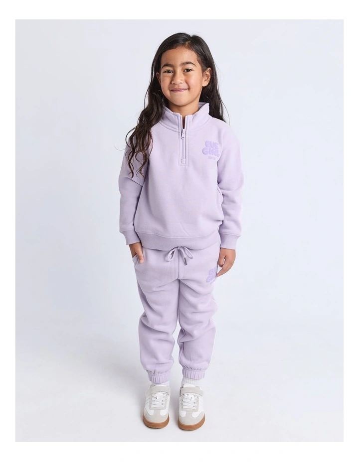 Sports Club 1/4 Zip Jumper (3-7 Years) in Lavender image 5