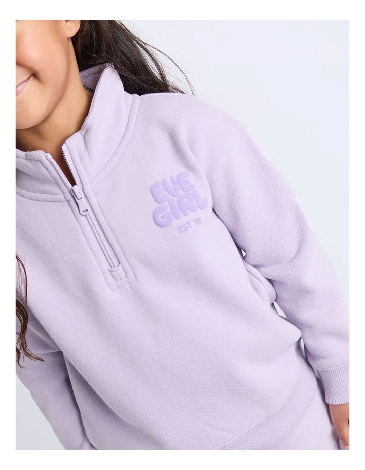 Sports Club 1/4 Zip Jumper (3-7 Years) in Lavender image 6