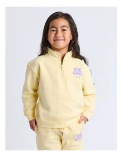 Sports Club 1/4 Zip Jumper (3-7 Years) in Lemon