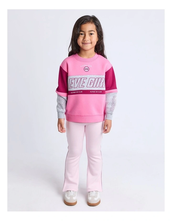 Alpine Panelled Crew (3 - 7 Years) in Pink image 3