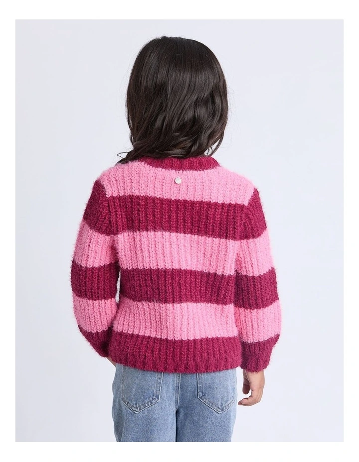 Daria Knit Jumper (3-7 Years) in Cranberry image 4