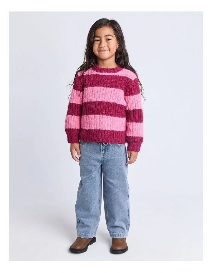 Daria Knit Jumper (3-7 Years) in Cranberry image 5