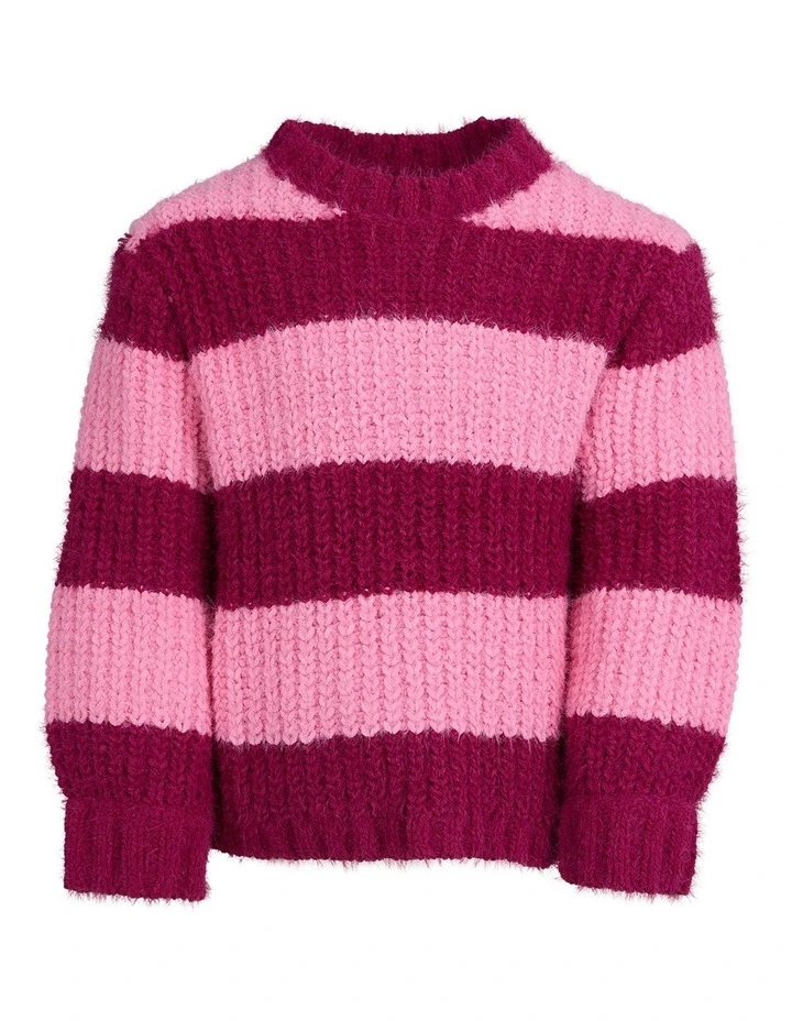 Daria Knit Jumper (3-7 Years) in Cranberry image 7