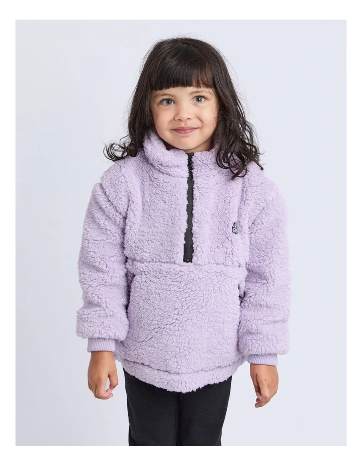 Cozy Quarter Zip Teddy (3 - 7 Years) in Lilac image 1