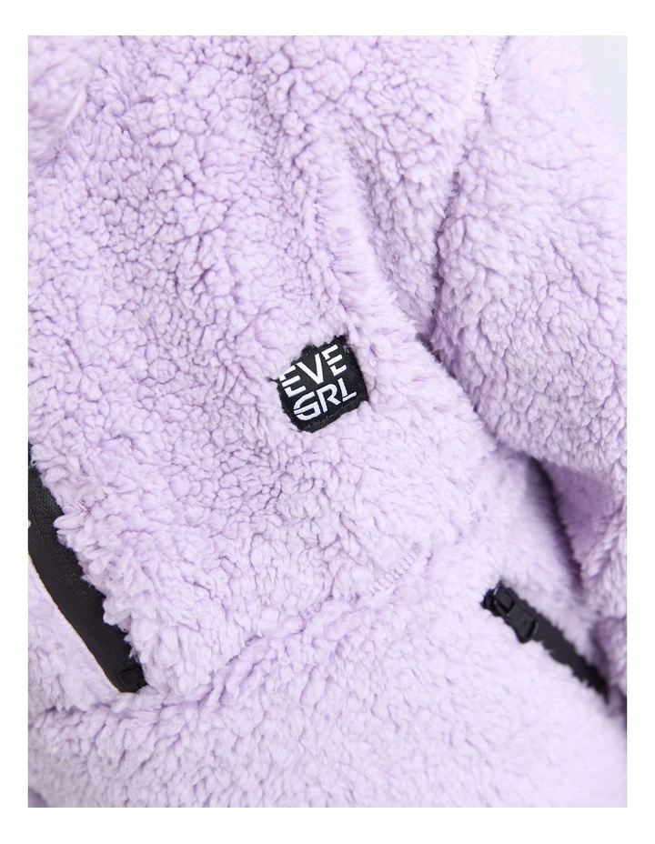Cozy Quarter Zip Teddy (3 - 7 Years) in Lilac image 4