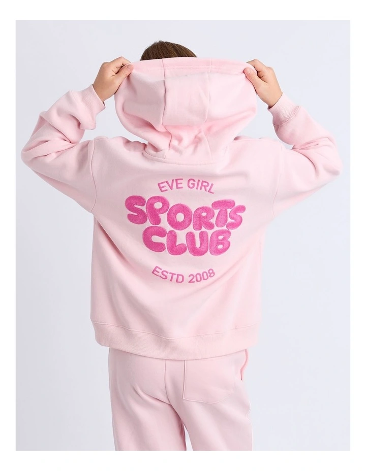 Sports Club Hoodie (8 - 16 Years) in Pale Pink image 3
