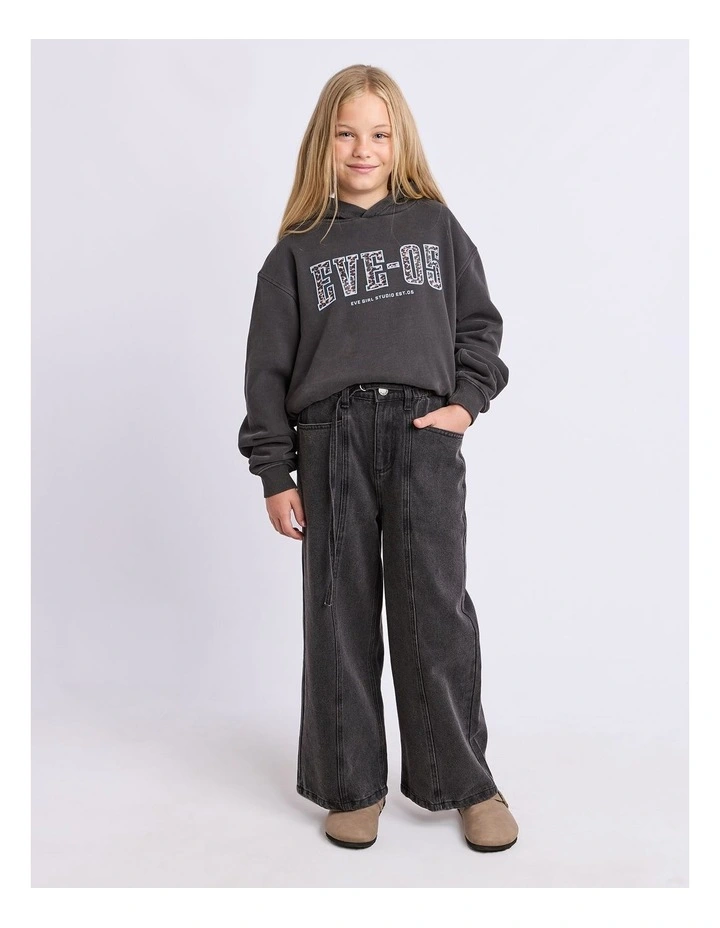 Studio Hoodie (8 - 16 Years) in Washed Black image 3