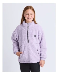 Cozy Quarter Zip Teddy Jumper (8 - 16 Years) in Lilac