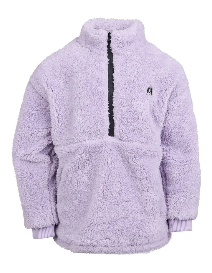 Cozy Quarter Zip Teddy Jumper (8 - 16 Years) in Lilac image 7