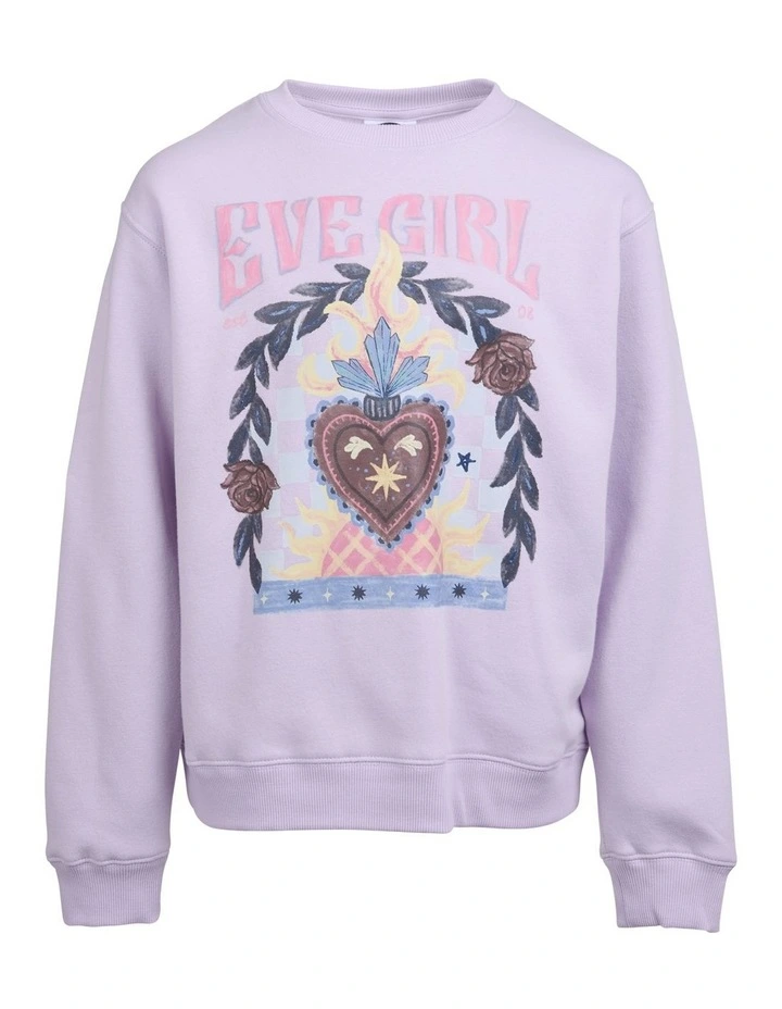 Flaming Heart Crew (8 - 16 Years) in Lilac image 5