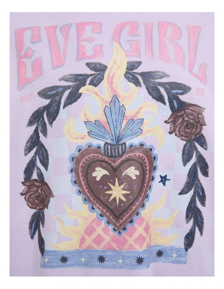 Flaming Heart Crew (8 - 16 Years) in Lilac image 7