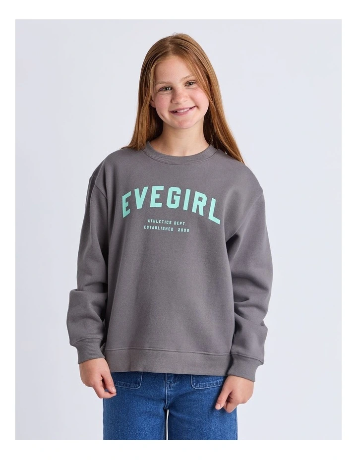 Performance Crew Neck Sweat Top (8 - 16 Years) in Charcoal image 1