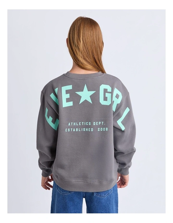 Performance Crew Neck Sweat Top (8 - 16 Years) in Charcoal image 2