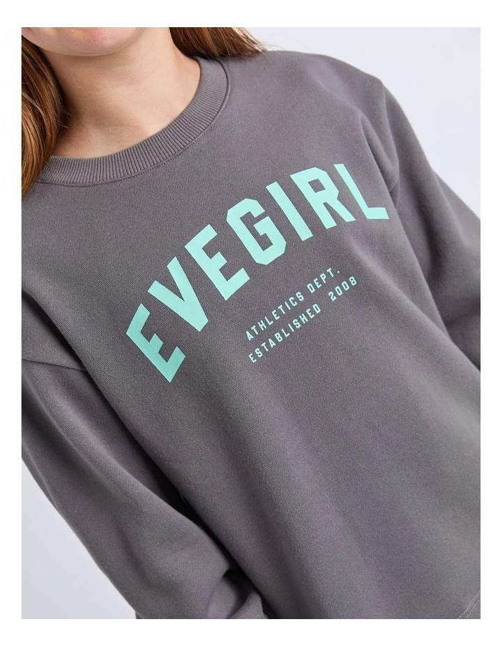 Performance Crew Neck Sweat Top (8 - 16 Years) in Charcoal image 4