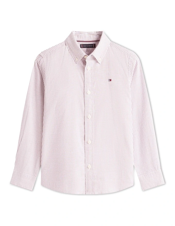 Boys 8-16 Flex Ithaca Stripe Shirt in Red image 5